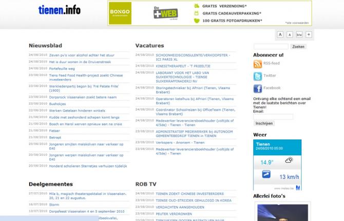 tienen.info screenshot