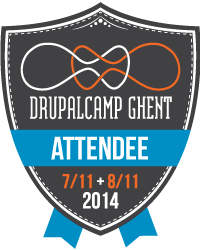 Drupalcamp Ghent Attendee badge