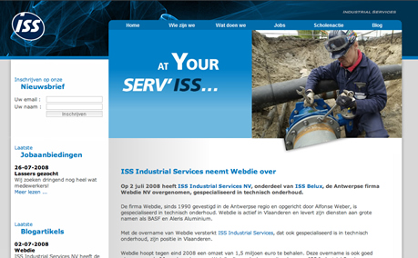 ISS Industrial Services website screenshot