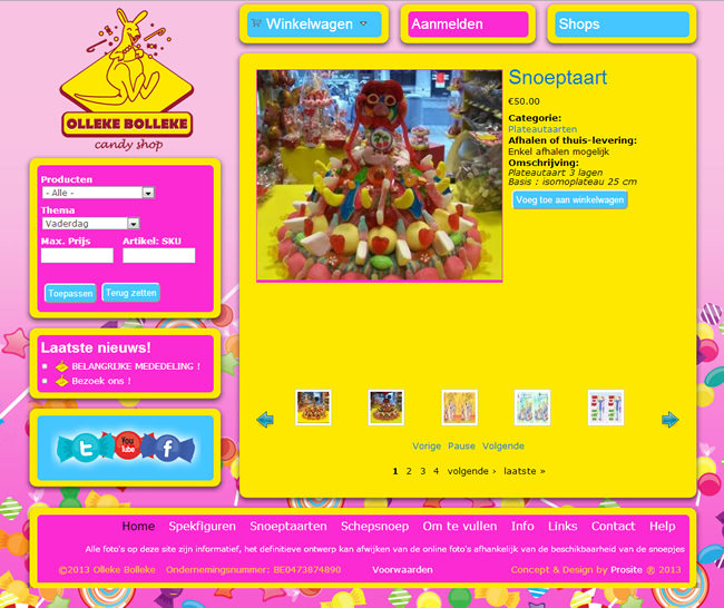 Screenshot website Olleke Bolleke