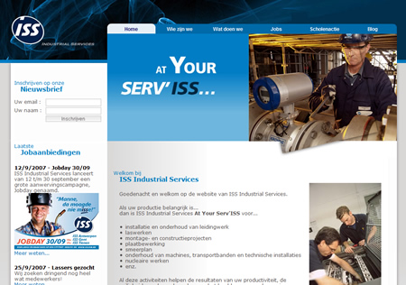 Screenshot website ISS Industrial Services