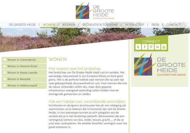 Website De Groote Heide