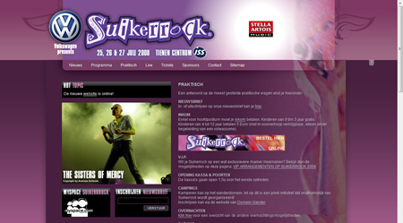 Suikerrock 2008 website
