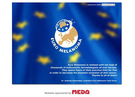 screenshot Euromelanoma website
