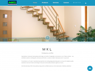 MKL Grating website screenshot